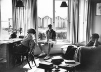 Benjamin Britten and E.M. Forster Working on 'Billy Budd' Fine Art Print