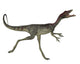 Compsognathus Running Dinosaur Poster Print - White Background