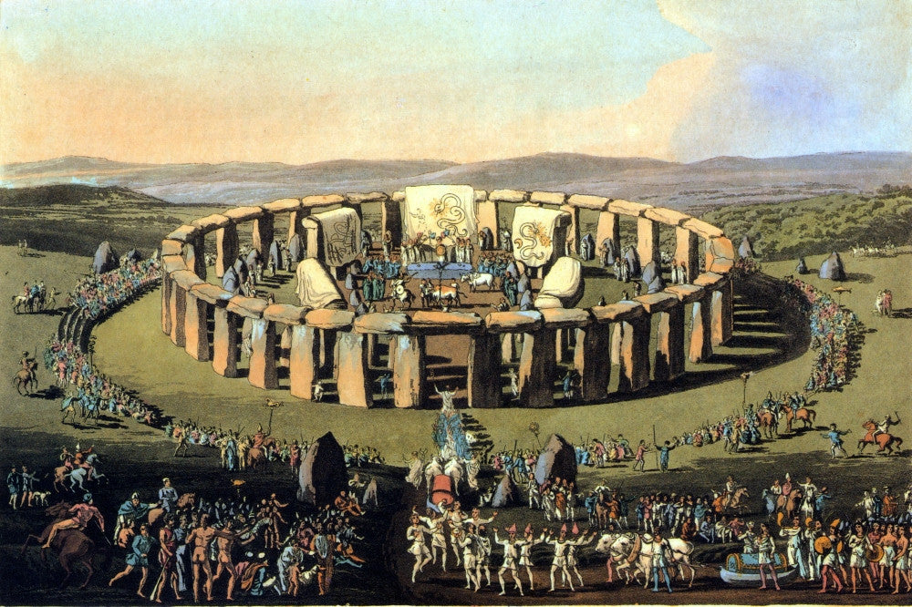 Stonehenge Druid Festival Fine Art Print by Science Source