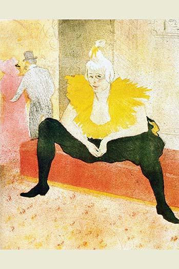 Sitting Clown Fine Art Print by Toulouse-Lautrec