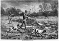 Snipe Hunters Engraving Print - Spring Snipe-Shooting (1886) by Granger Collection