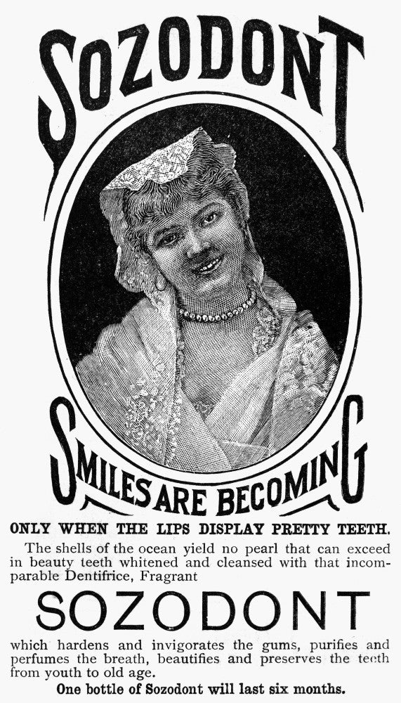 Sozodont Toothpaste American Advertisement Fine Art Print, 1890