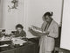 Gordon Parks Office Scene Fine Art Print with Helen Wool