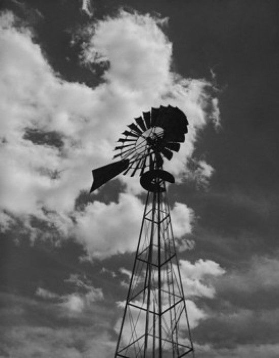 Industrial Windmill Fine Art Print - Low Angle View