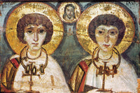 Byzantine Icon of Saints Sergius and Bacchus - 7th Century Fine Art Print
