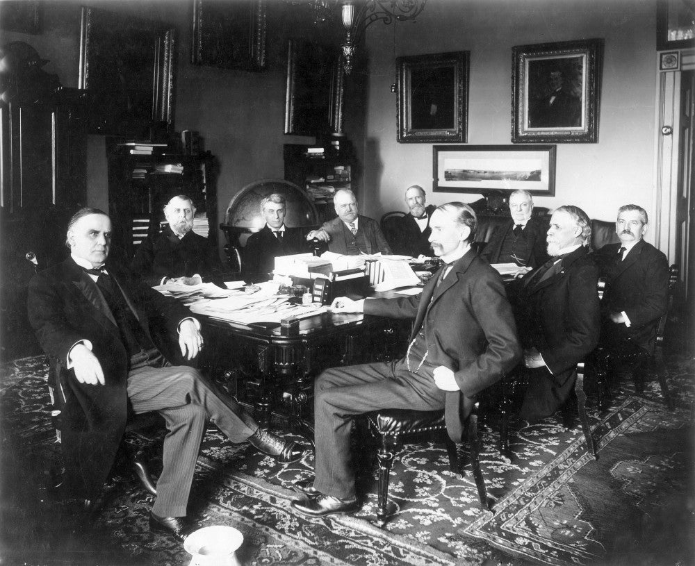 William McKinley and Cabinet 1898 Fine Art Print by Granger Collection