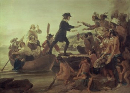 Landing of Roger Williams, 1636 - Alonzo Chappell Fine Art Print