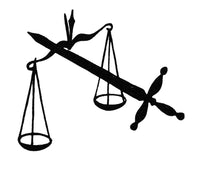 Scales of Justice Fine Art Print - 19th Century Woodcut by Granger Collection