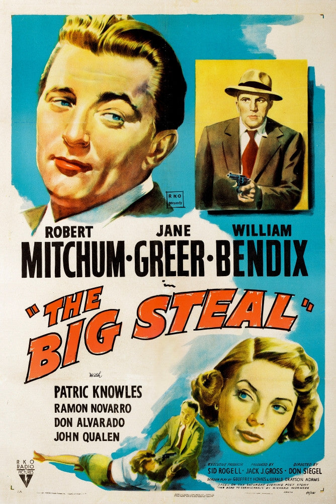 The Big Steal (1949) Movie Poster Fine Art Print - Robert Mitchum, Jane Greer