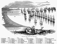 Battle of the Nile: Historical Wood Engraving Fine Art Print