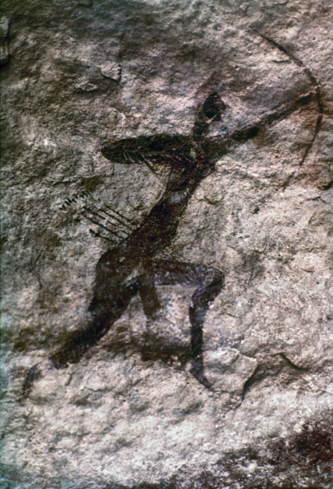 Algeria Cave Art Rock Painting from Tassili-Des-Ajjer Fine Art Print