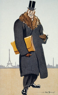 Woodrow Wilson in Paris for Versailles Treaty Fine Art Print by Bert Thomas
