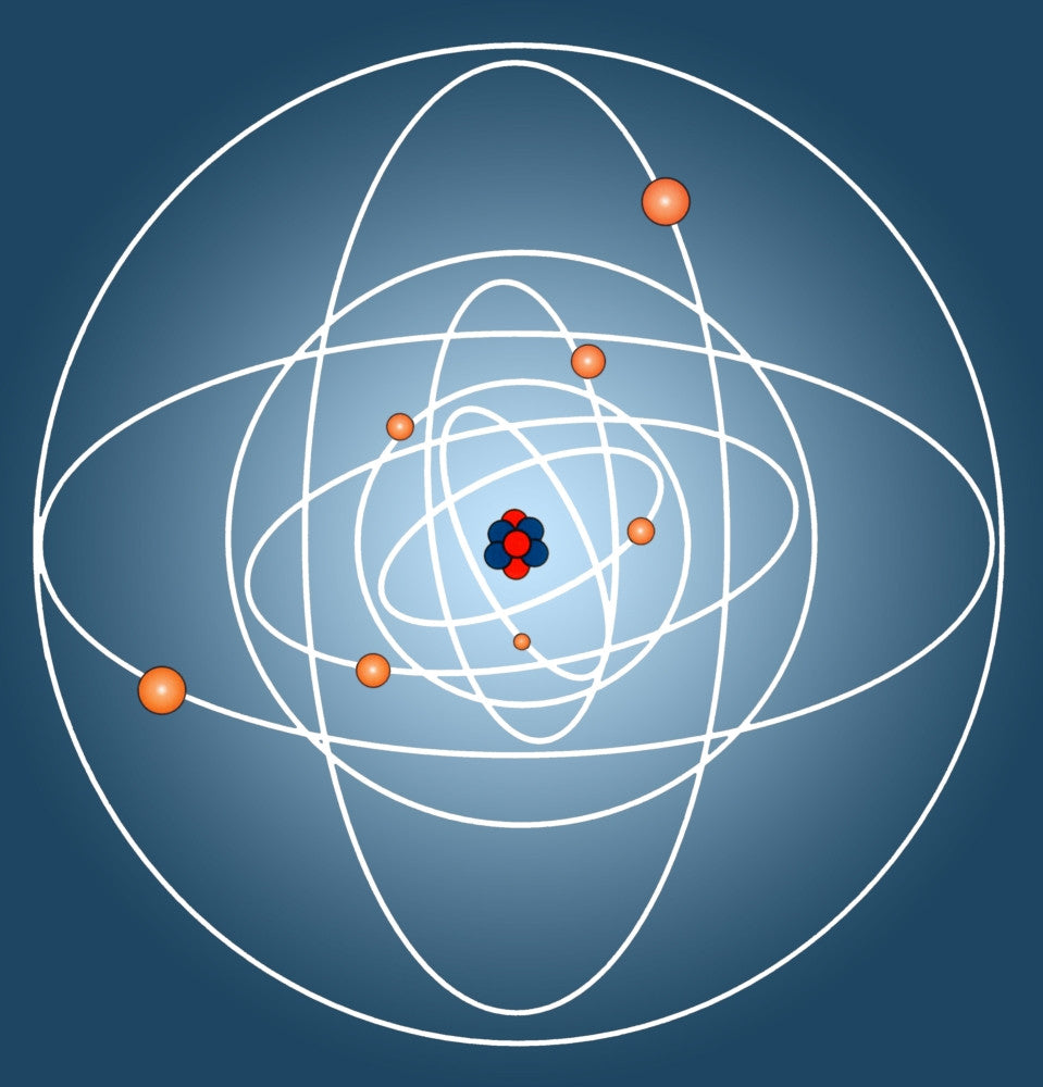 Atomic Structure Model Fine Art Print by Science Source