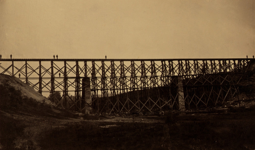 Military Railroad Bridge Over Potomac Creek Fine Art Print