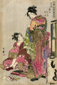 Japan: Geishas - Two Japanese Geishas Getting Dressed for a Festival Fine Art Print