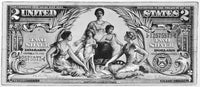 Two Dollar Bill Fine Art Print from 1896 by Claude M. Johnson