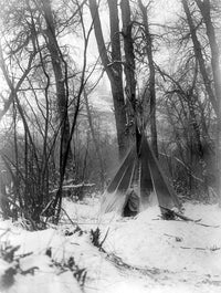 Hidatsa Tipi Fine Art Print by Edward S. Curtis