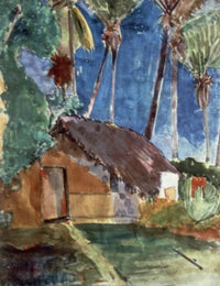 Tahiti Landscape Fine Art Print by Paul Gauguin - Oil on Canvas