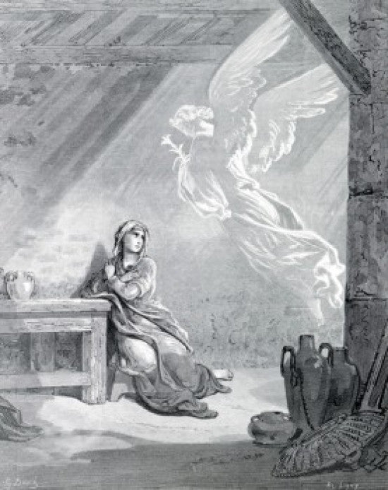 The Annunciation Fine Art Print by Gustave Dore (1832-1883)