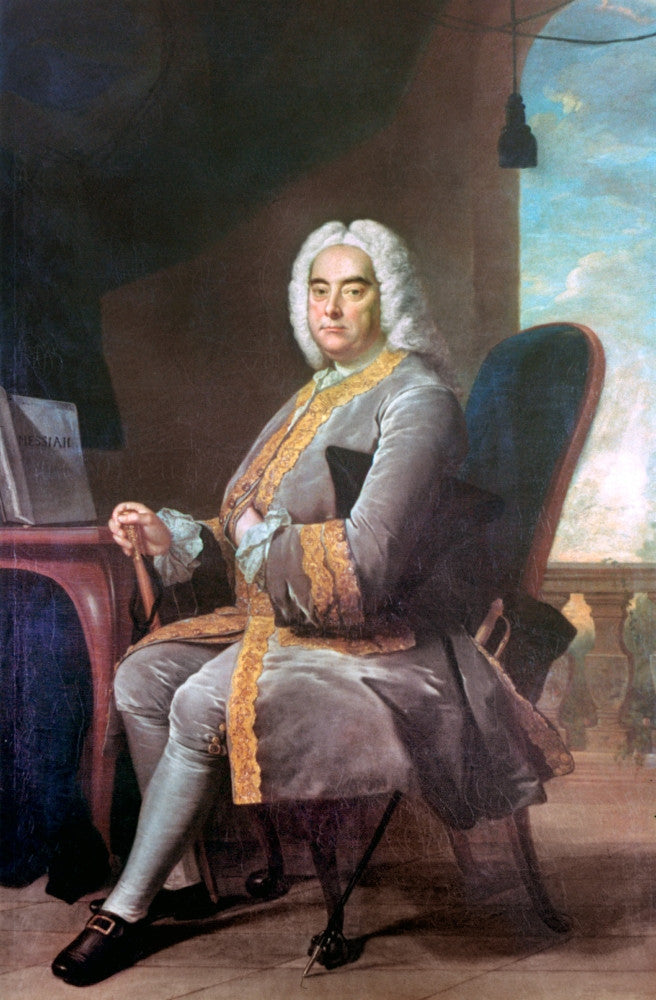 George Frederick Handel Oil on Canvas Print by Thomas Hudson