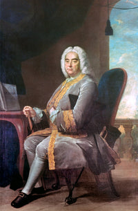 George Frederick Handel Oil on Canvas Print by Thomas Hudson