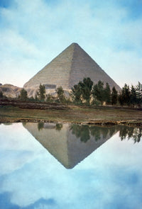 Cheops Pyramid at Giza Fine Art Print - Reflected in Nile