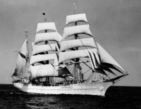 Tall Ship Sailing in the Sea Fine Art Print