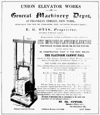 Freight Elevator Advertisement Fine Art Print, 1855 by Granger Collection