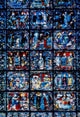 Life of Christ Stained Glass Detail from Chartres Cathedral Poster Print