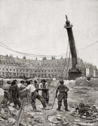 Pulling Down The Vendôme Column - Fine Art Print by Ken Welsh