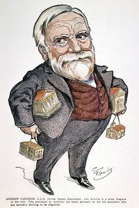 Andrew Carnegie American Caricature Fine Art Print by Thomas Fleming