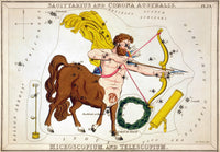 Sagittarius Constellation Etching Art Print by Sidney Hall