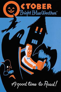 A Good Time to Read Halloween Poster Print by Albert M. Bender
