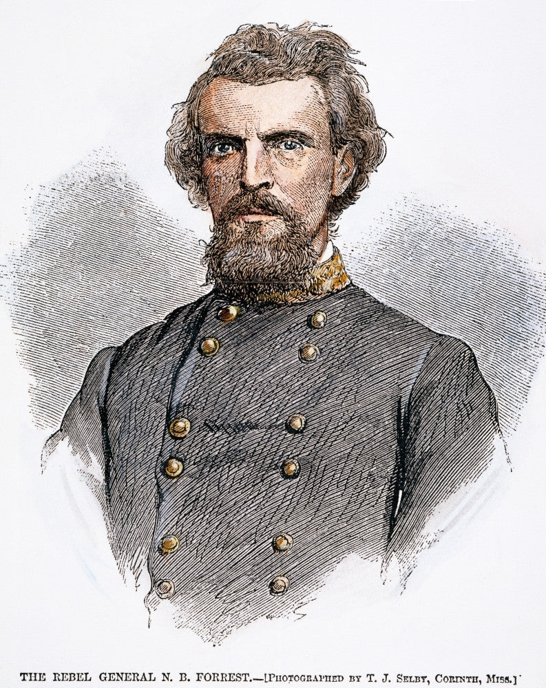 Nathan Bedford Forrest Wood Engraving Fine Art Print (1865) by Granger Collection