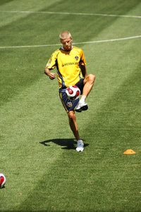 David Beckham LA Galaxy Training Session Photo Print by Michael Germana