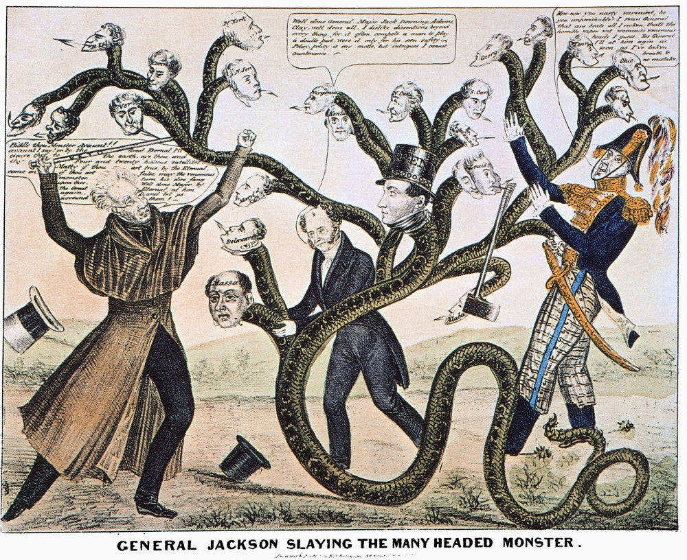 Andrew Jackson Destroying the Bank of the United States Lithograph Print