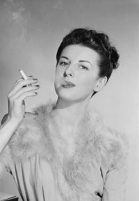 Attractive Young Woman Smoking Fine Art Print