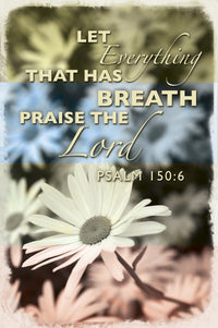 Colorful Floral Art Print with Psalm 150:6 by Tim Antoniuk