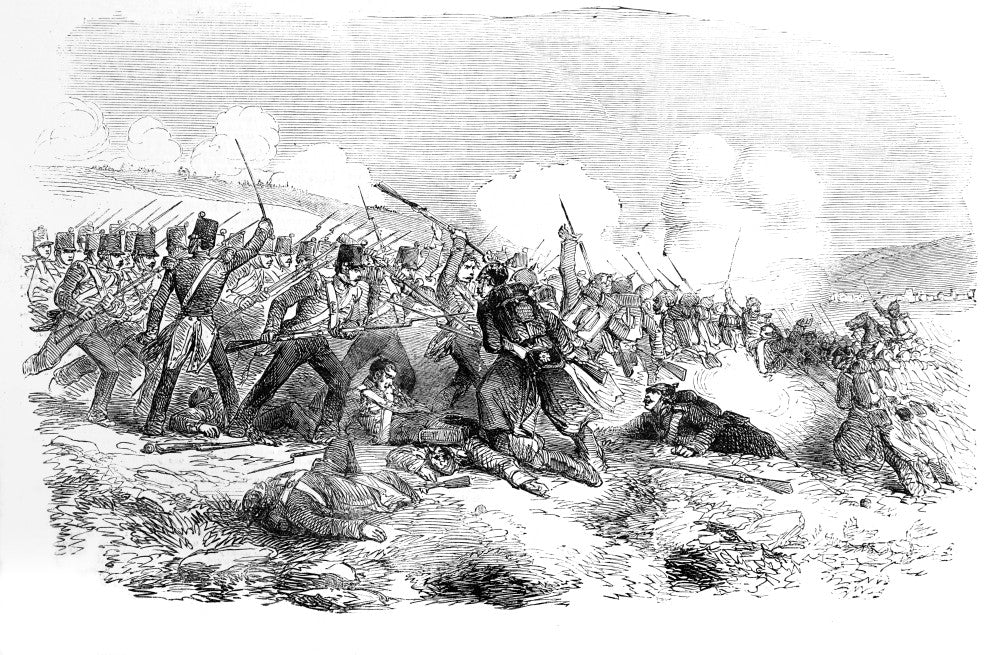 The Battle of Inkerman Etching - Crimean War Art Print by John Short