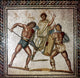 Roman Gladiators Mosaic Fine Art Print by Granger Collection
