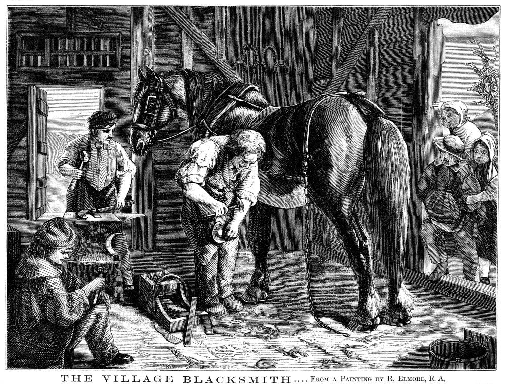The Village Blacksmith Fine Art Print - Engraving after Richard Elmore