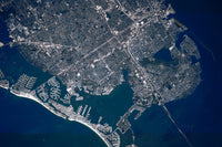 Satellite View of St. Petersburg Florida Sea Port Fine Art Print by Panoramic Images