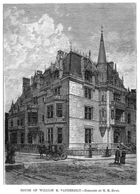 Vanderbilt Mansion Fine Art Print - 1882 Line Engraving