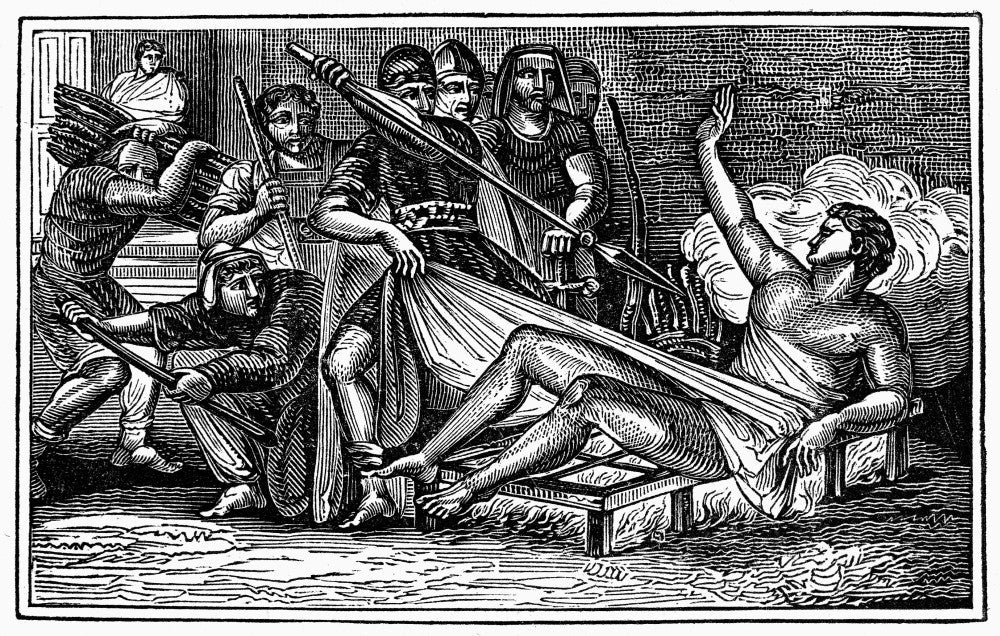 Saint Lawrence Wood Engraving Fine Art Print - 258 A.D. | Posterazzi