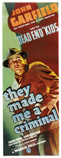They Made Me A Criminal Movie Poster Fine Art Print (1939)