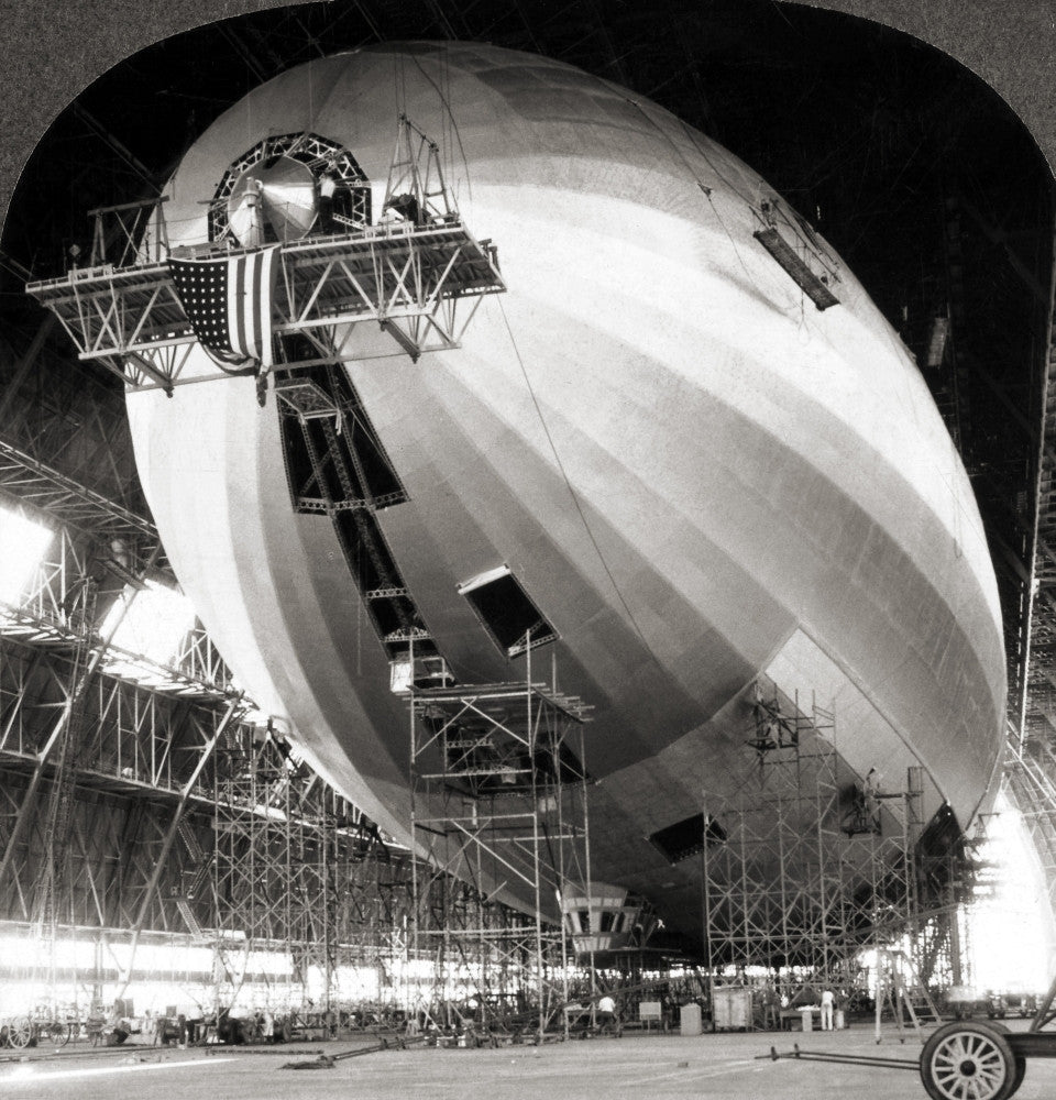 USS Akron Construction Fine Art Print - Historic Aviation Image