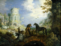 Orpheus Charms the Animals with His Music Fine Art Print by Roelandt Savery