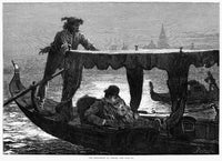 Honeymoon at Venice 1879 Wood Engraving Print by Granger Collection