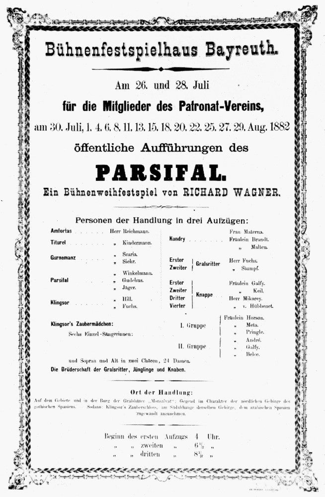 Richard Wagner's Parsifal 1882 Poster Print by Granger Collection