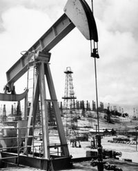 Oil Rig Drilling for an Oil Well in California Fine Art Print